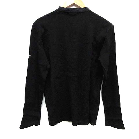 バーバリーブラックレーベル Burberry Black Label ポロシャツ カットソー 長袖 ノーカラー 3 黒 ブラック Kh メンズ 081 ベクトルパーク