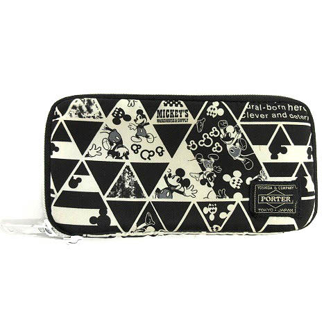 ポーター PORTER 吉田カバン MICKEY'S BIRTHDAY PARTY DISNEY 長財布 ラウンドファスナー 黒 白 /NT5 新品 PORTER Disney ポーター ディズニー 鞄 バッグ ミッキー
