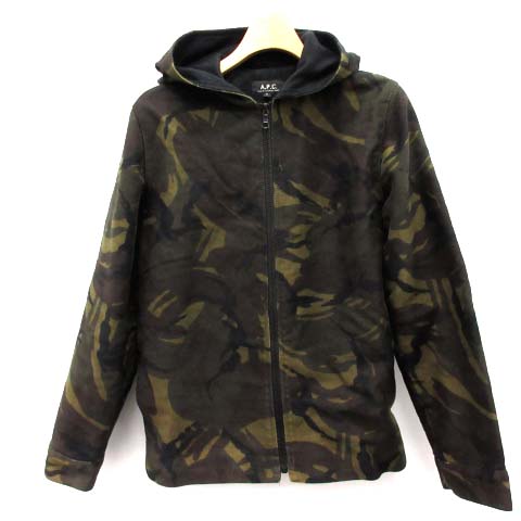 アーペーセー A.P.C. ジャケット パーカー ジップアップ フード 迷彩柄 