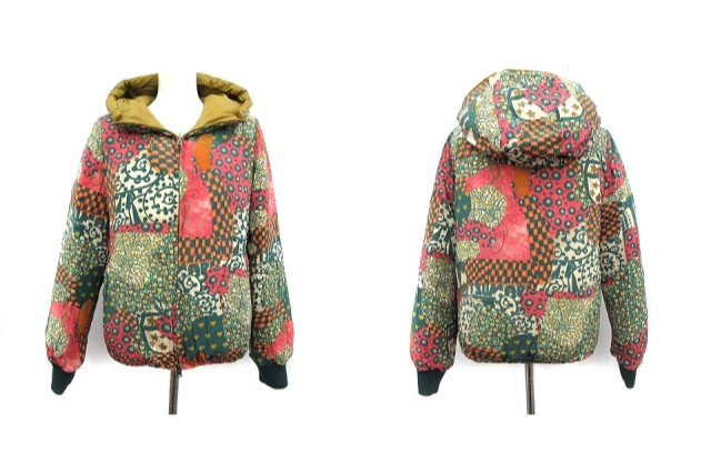 ツモリチサト TSUMORI CHISATO ダウンジャケット リバーシブル フード 