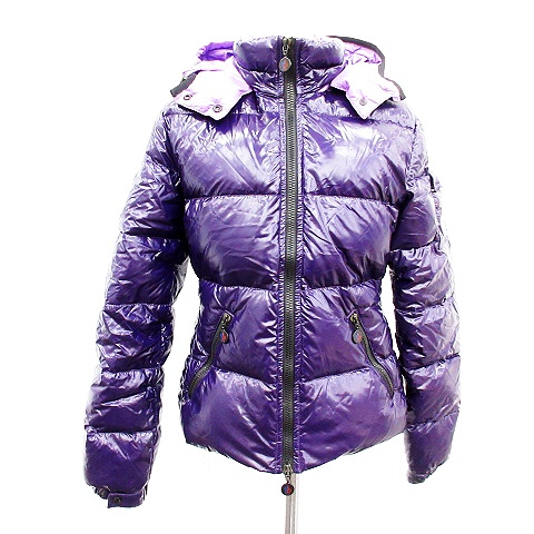 モンクレール MONCLER ダウンジャケット BADIA フード 0 紫 パープル 