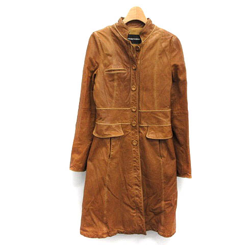 ARMANI レザー ロングジャケット　アルマーニ ARMANI レザー ロングジャケットアルマーニ