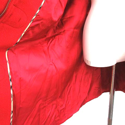 バーバリー BURBERRY ダッフルコート ロング ウール 40 赤