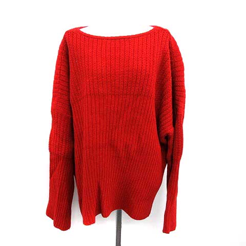 イッセイミヤケ ISSEY MIYAKE セーター ニット 長袖 M 赤 レッド /YM 