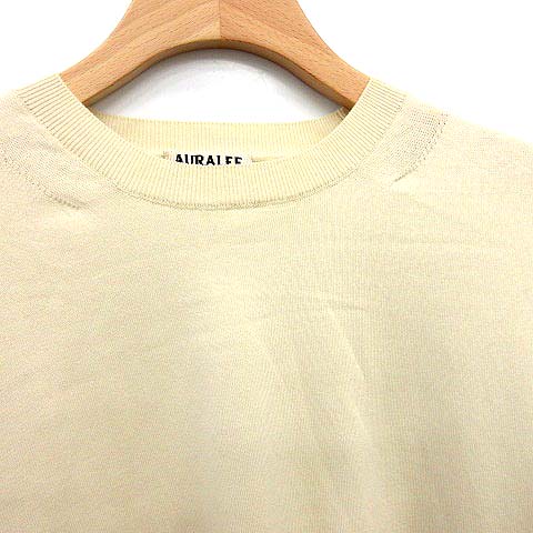オーラリー AURALEE 17AW カットソー コットンニット クルーネック 
