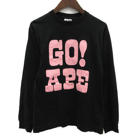 A BATHING APE ピンク M 長袖カットソー アベイシングエイプ A BATHING APE 美品 Tシャツ カットソー