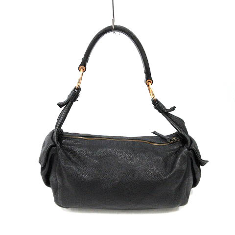 ミュウミュウ miumiu バッグ ワンショルダー ハンド レザー 黒