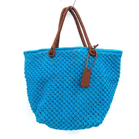 ラルフローレン Ralph Lauren トートバッグ 編み込み 青 ターコイズブルー Ym D レディース 081 ベクトルパーク