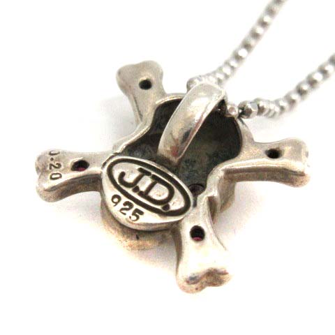 ジャスティンデイビス Justin Davis ネックレス ペンダント スカル ストーン 925 シルバー ピンク /TK レディース 超特価美品 DAVIS スカル ネックレス JUSTIN ネックレス