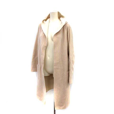 アナイ ANAYI 17AW ニット ロングカーディガン ガウン フード ラメ 38 