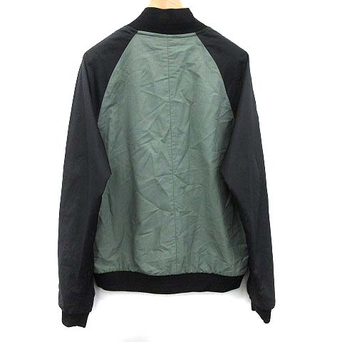 ナイキ NIKE ジャケット ブルゾン ジップアップ バイカラー ロゴ S 緑