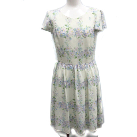 未使用品 レッセパッセ LAISSE PASSE 18SS ワンピース ひざ丈 半袖 花  