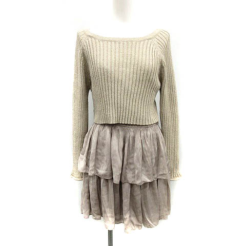 ココディール Coco Deal ワンピース ニット ひざ丈 長袖 2点セット 2 グレー Nt36 Br レディース 081 ベクトルパーク