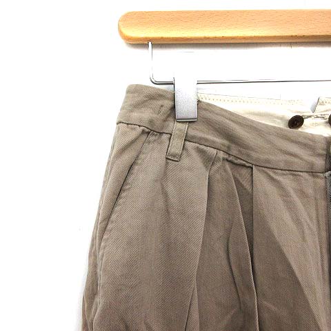 パドカレ pas de calais ガウチョパンツ クロップド 38 ベージュ