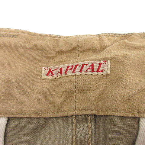 キャピタル kapital チノパンツ ボタンフライ XS ベージュ /OG9