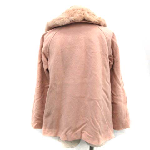 極美品 ブルーレーベル クレストブリッジ Pコート ノバチェック ラビットファー ブルーレーベルクレストブリッジ BLUE LABEL CRESTBRIDGE P