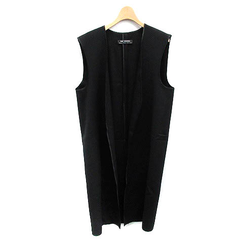 ラフシモンズ RAF SIMONS 98-99AW ベスト ジレ ロング ウール 48 黒 