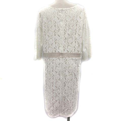 22オクトーブル 22 Octobre ワンピース ひざ丈 総レース 七分袖 46 白 ホワイト Ek レディース 081 ベクトルパーク