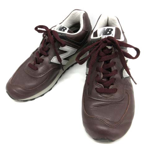ニューバランス NEW BALANCE スニーカー レザー 24 茶 ブラウン M576CD 