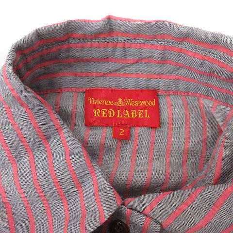 ヴィヴィアンウエストウッド RED LABEL ピンクストライプ長袖シャツ 1971890128.jpg?1689414409