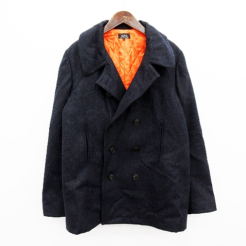 アーペーセー A.P.C. Pコート ピーコート キルティング ウール 3 紺 