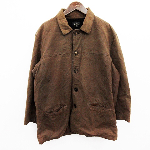 アーペーセー A.P.C. オイルドコート ステンカラー M 茶 ブラウン /YT 
