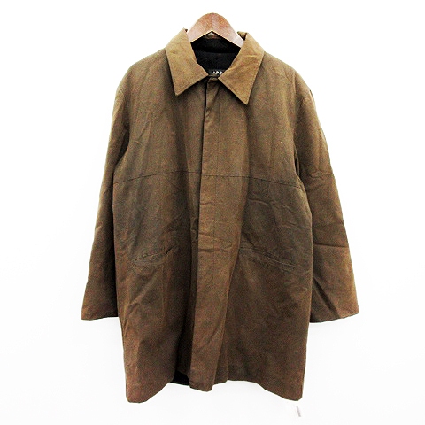 アーペーセー A.P.C. オイルドコート ステンカラー 比翼ボタン ウール  