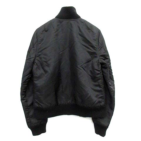 アーペーセー A.P.C. ブルゾン ナイロン MA-1 ジャケット S 黒 /☆G 