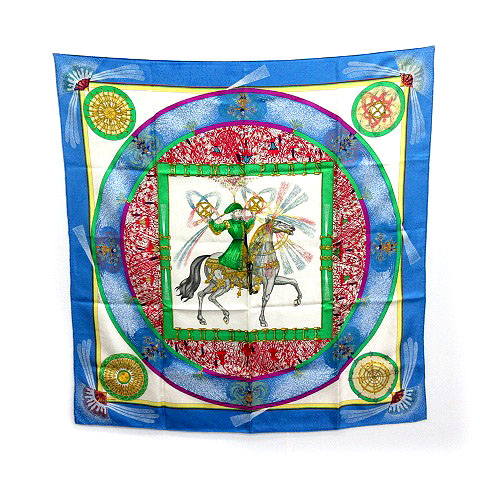 エルメス HERMES スカーフ カレ90 FEUX D 