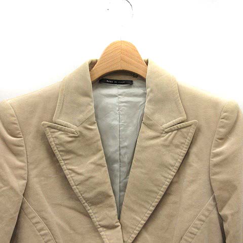 グッチ GUCCI ジャケット テーラード ベロア 40 ベージュ /YI6