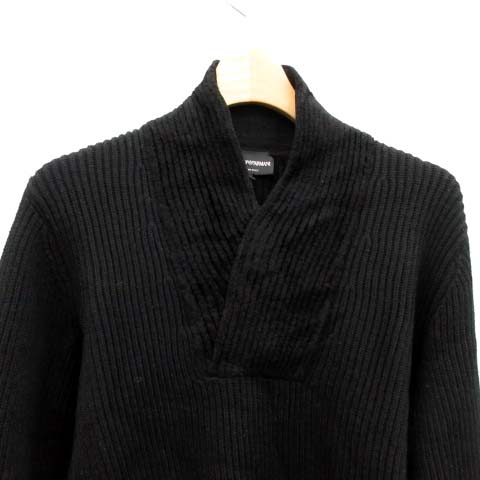 エンポリオアルマーニ EMPORIO ARMANI ニット セーター 長袖 44 黒 