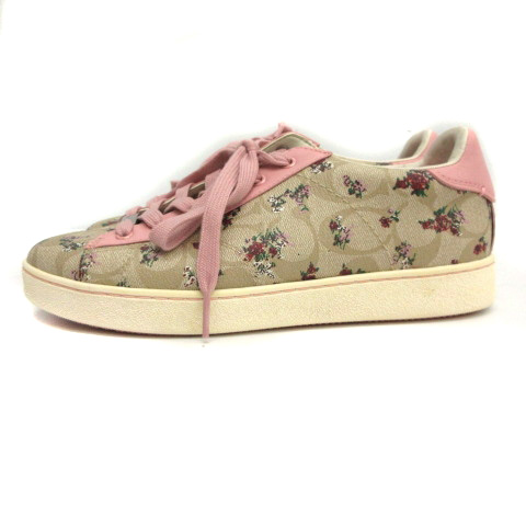 コーチ COACH スニーカー シューズ シグネチャー 花柄 総柄 US7B 