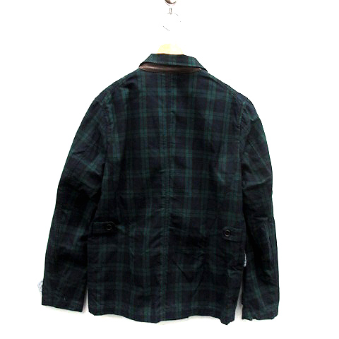 シップスジェットブルー Ships Jet Blue ジャケット ステンカラー チェック M 緑 グリーン 紺 ネイビー Sr37 メンズ 081 301907040482 ベクトルパーク