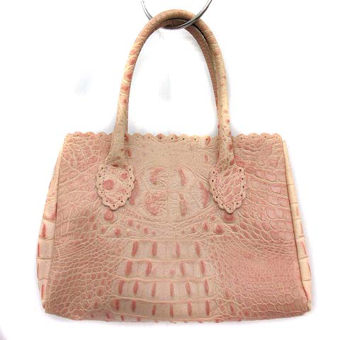 フルラ FURLA ハンドバッグ トート クロコ型押し レザー ピンク 