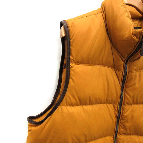 コーチ COACH ダウンベスト ジップアップ S 茶 キャメル /NT9 メンズ