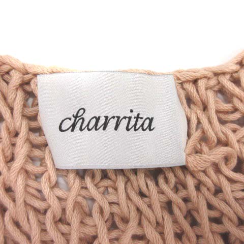チャリータ charrita ベスト ニット プルオーバー ベージュ /TK