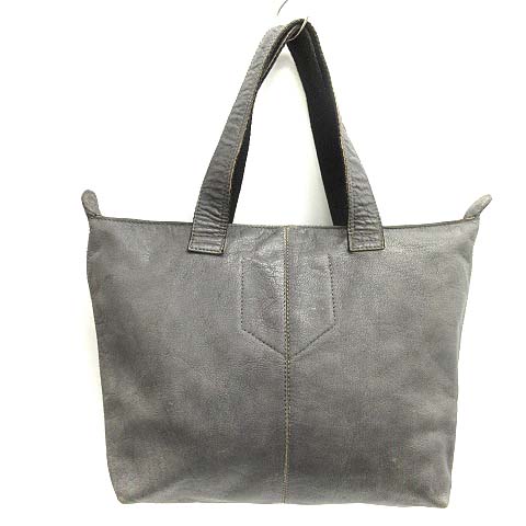 ディーゼル DIESEL トートバッグ ハンド レザー グレー /MF25 ○D 