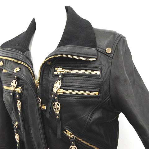 トーマスワイルド THOMAS WYLDE ジャケット レザー 革ジャン S 黒 