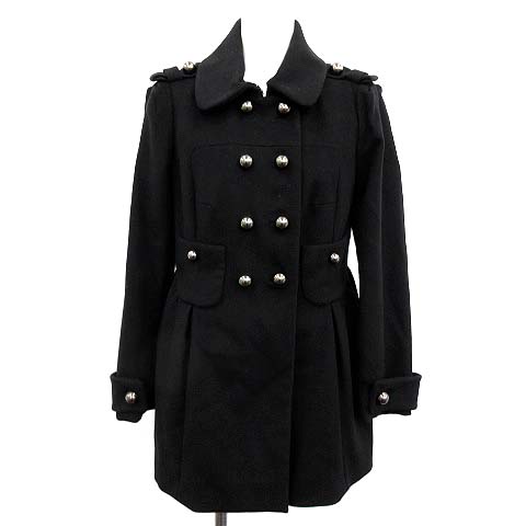 ポールカ Paule Ka コート ステンカラー ダブル ウール 36 黒 ブラック Kh レディース 081 ベクトルパーク