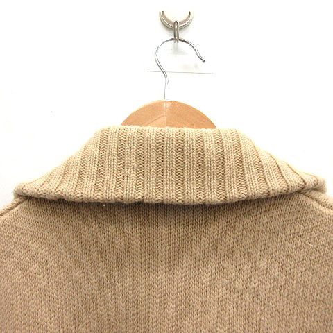 ディーゼル DIESEL ニットコート ロング ダメージ加工 ウール ベージュ  