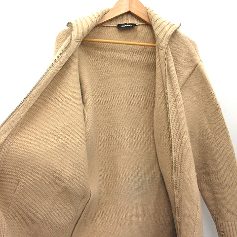 ディーゼル DIESEL ニットコート ロング ダメージ加工 ウール ベージュ  