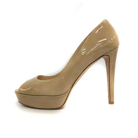 ジミーチュウ JIMMY CHOO パンプス ハイヒール オープントゥ エナメル 