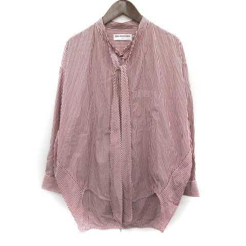 バレンシアガ BALENCIAGA 2017年製 シャツ オーバーサイズ ストライプ 