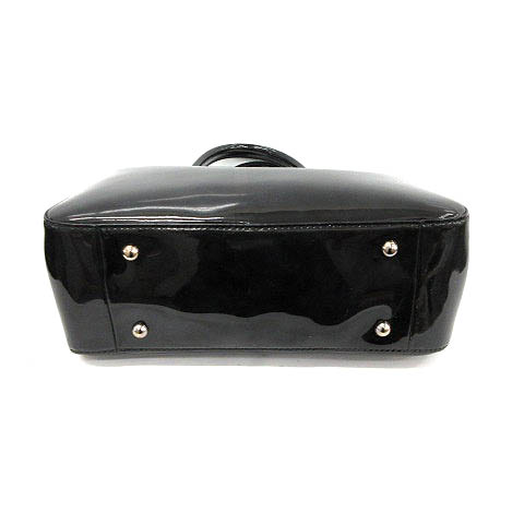 ロンシャン LONGCHAMP バッグ ハンド ショルダー 2WAY エナメル 黒  