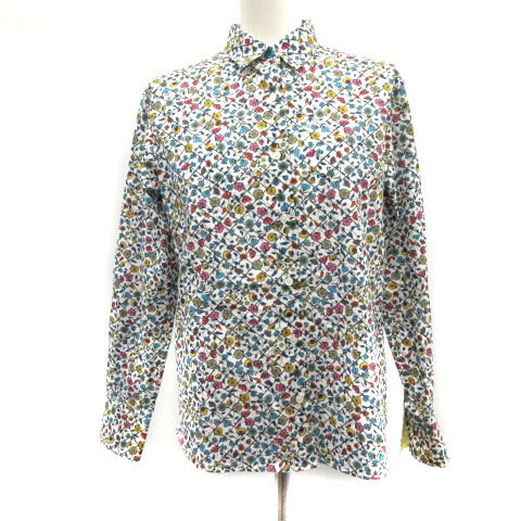 ポールスミス PAUL SMITH PS 18SS シャツ 長袖 総柄 花柄 L 白