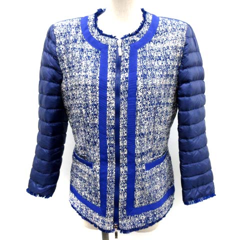 MONCLER(モンクレール) ツイード ノーカラーダウン