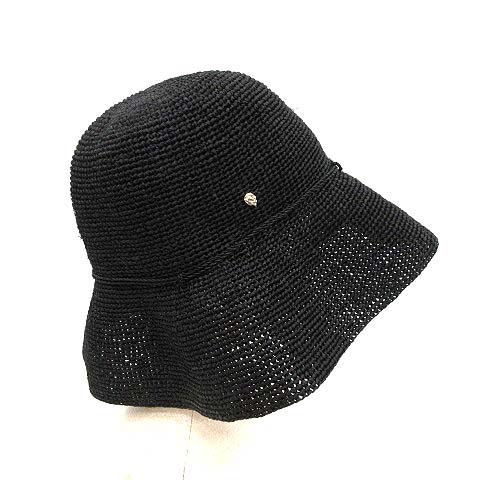 HELEN KAMINSKI麦わら帽子 黒リボン ヘレンカミンスキー ニューポート