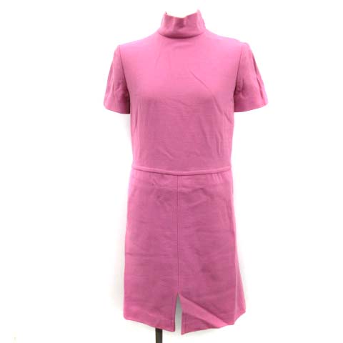 フェンディ Fendi ワンピース ハイネック ひざ丈 半袖 40 ピンク Ek Krb レディース 081 ベクトルパーク