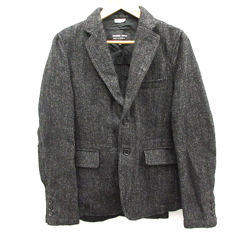コムデギャルソンオムドゥ Comme Des Garcons Homme Deux テーラードジャケット シングル 背抜き ウール ヘリンボーン グレー Mf38 メンズ 081 ベクトルパーク