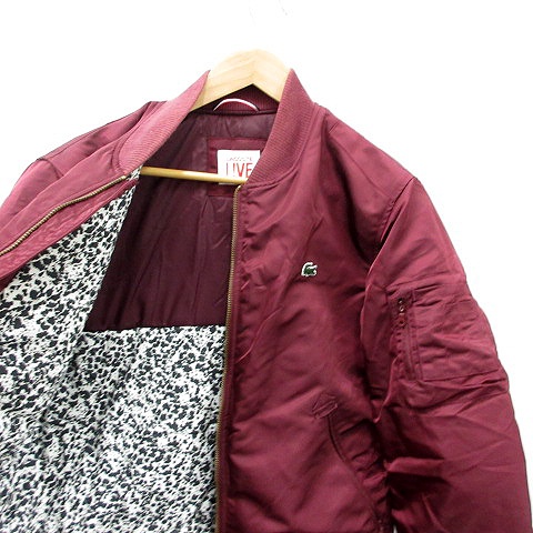 ラコステ ライブ Lacoste L!VE ブルゾン ジャケット 中綿 ナイロン 52 